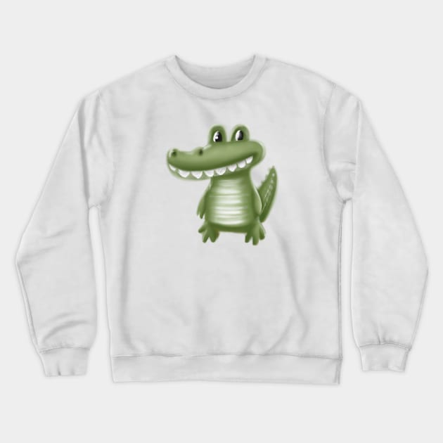 Cute Aligator Drawing Crewneck Sweatshirt by Play Zoo